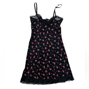 Vintage Victoria's Secret Sexy Little Thing Y2K Black Slip Babydoll Dress